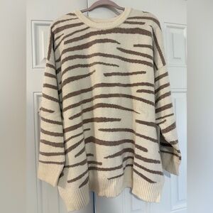 Workshop Republic Clothing Beige and  Tan Sweater